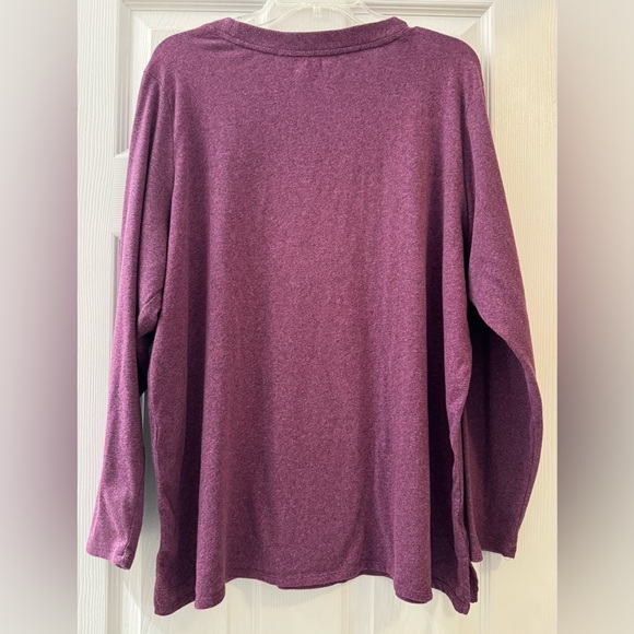 Eddie Bauer Long Sleeved Top in Mulberry SZ 2X - Picture 6 of 8